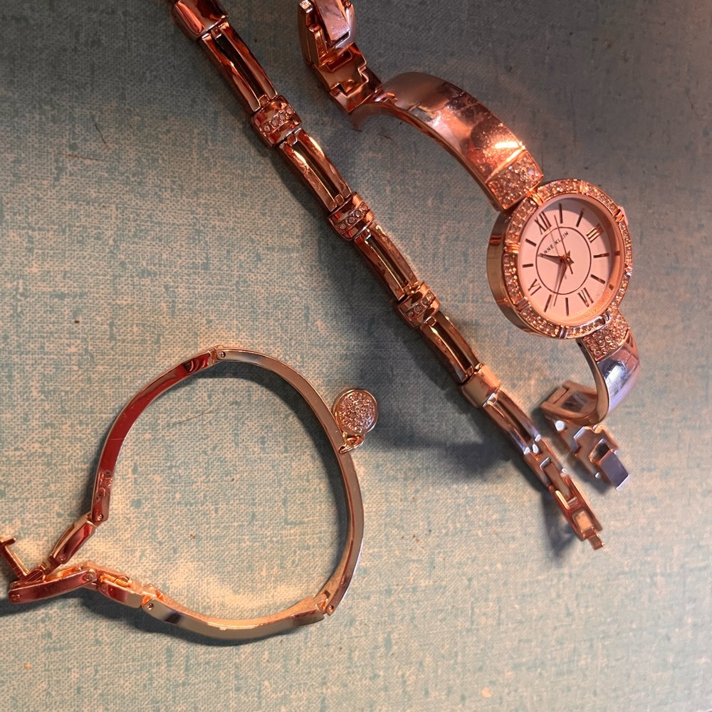 Matching watch and bracelet set